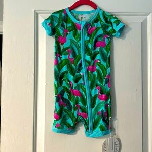 Little Sleepies Flamingo Shorty Zippy NWT